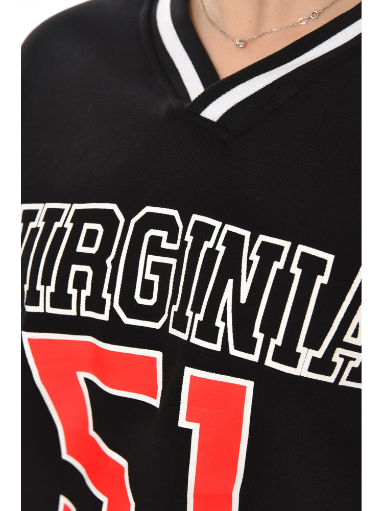 Худи женское черного цвета с принтом 25049 211139C