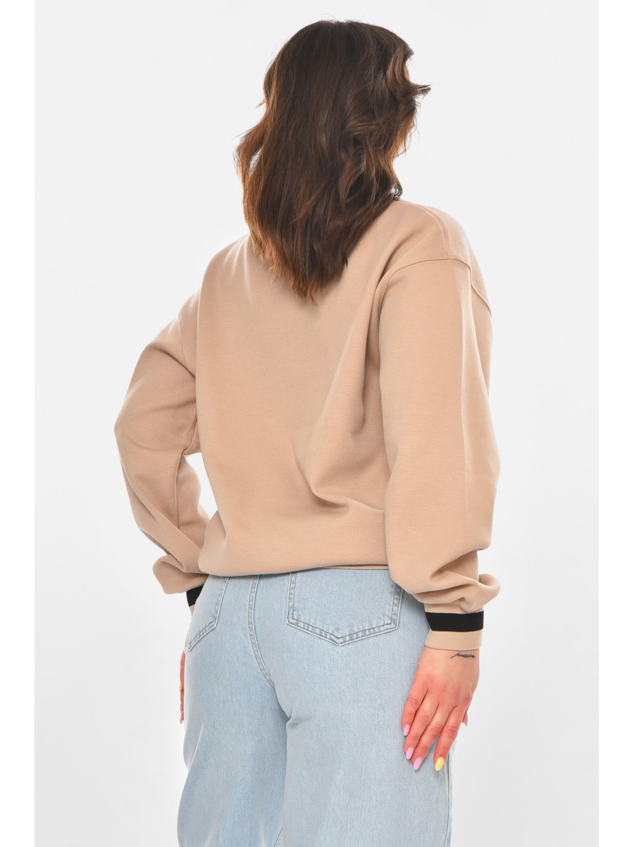 Худи женское бежевого цвета с принтом 25049 211140C
