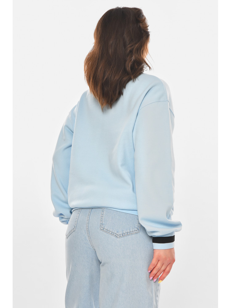 Худи женское голубого цвета с принтом 25049 211141C