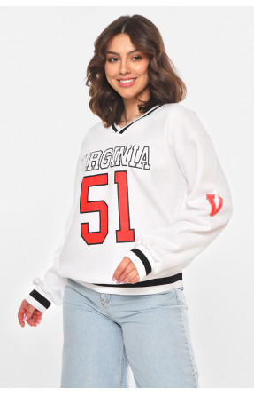 Худи женское белого цвета с принтом 25049 211142C