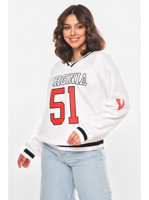 Худи женское белого цвета с принтом 25049 211142C