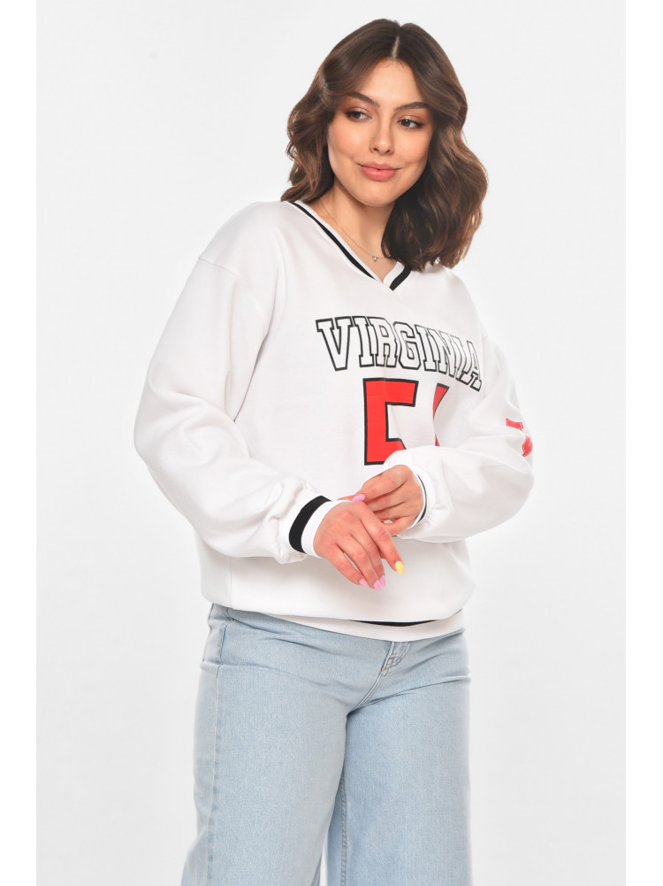 Худи женское белого цвета с принтом 25049 211142C