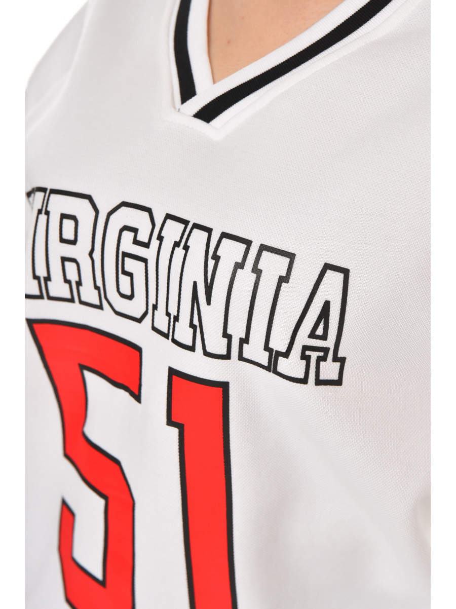 Худи женское белого цвета с принтом 25049 211142C