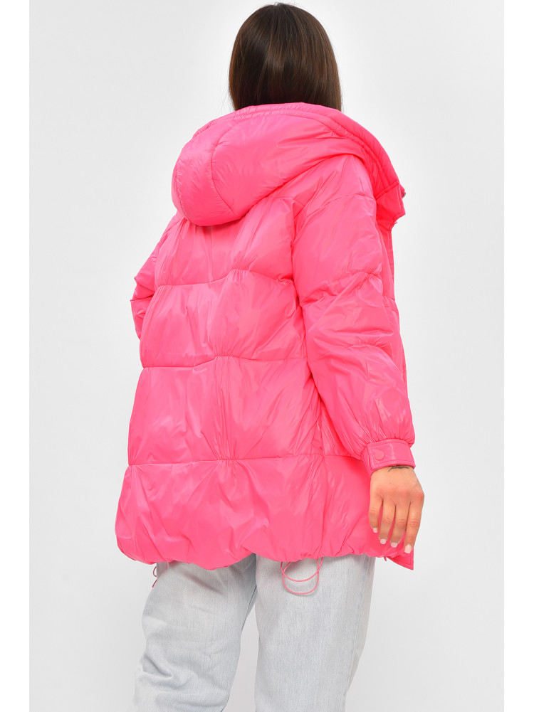 Куртка женская демисезонная малинового цвета Уценка 082 211143C
