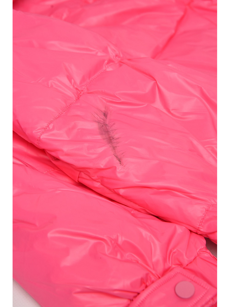 Куртка женская демисезонная малинового цвета Уценка 082 211143C