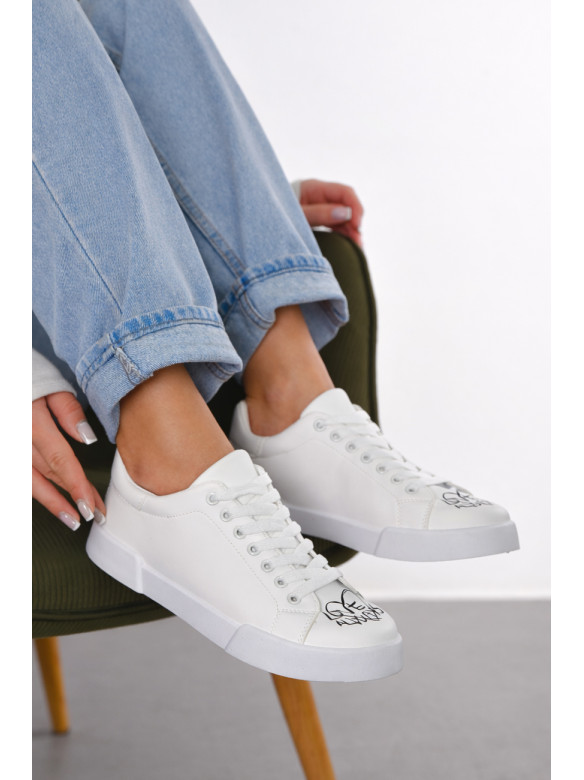 Кроссовки женские белого цвета 533-698 211144C