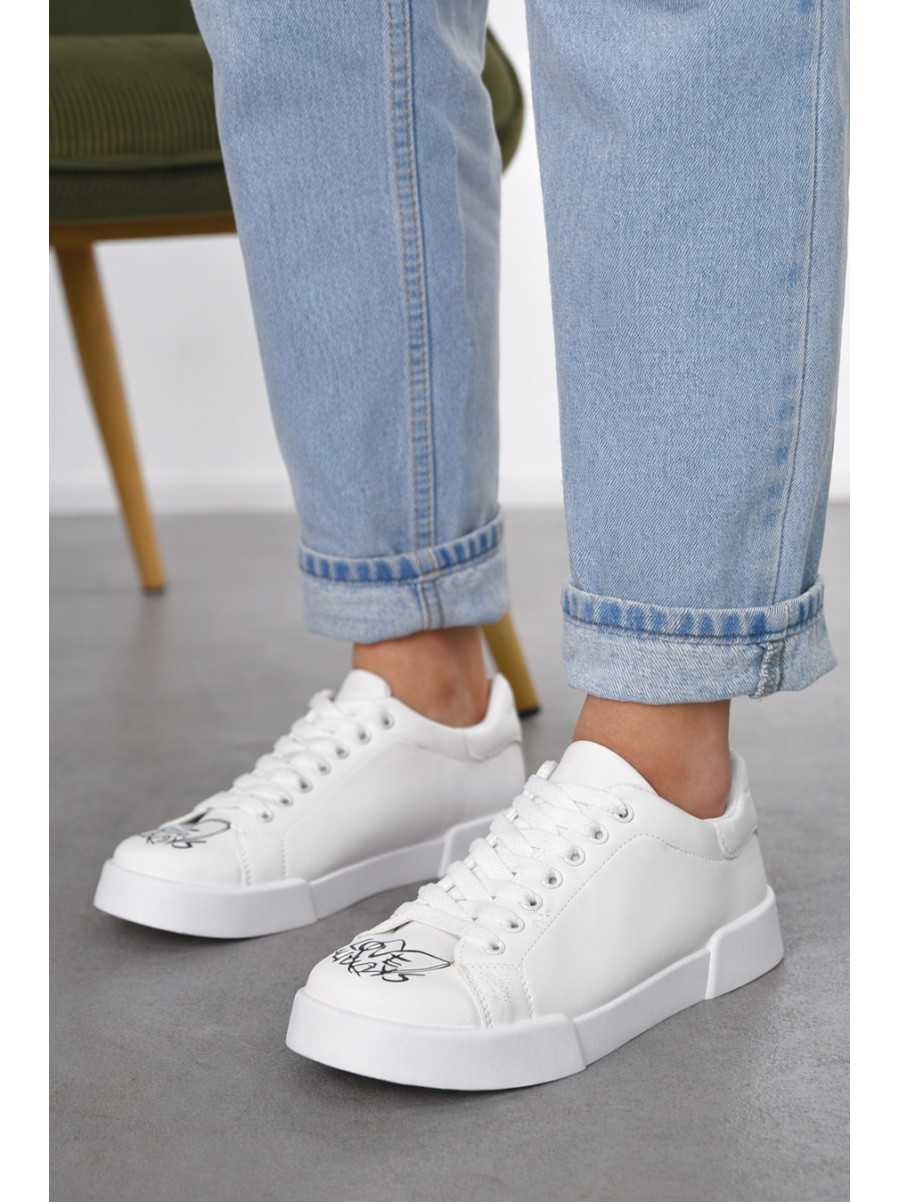 Кроссовки женские белого цвета 533-698 211144C