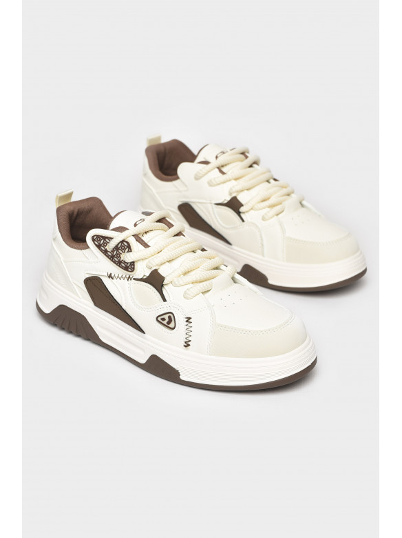 Кроссовки мужские белого цвета на шнуровке нк89-2 211151C