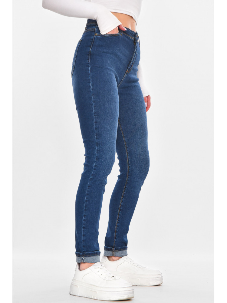 Джинсы женские однотонные синего цвета RF2001 211152C