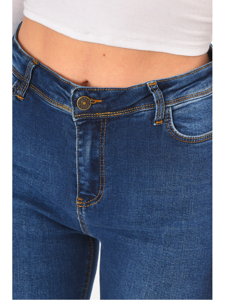 Джинсы женские однотонные синего цвета RF2001 211152C