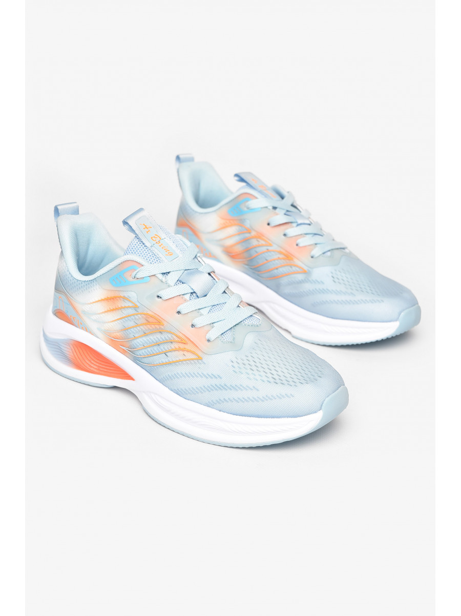 Кроссовки мужские голубого цвета на шнуровке 2849-2 211153C