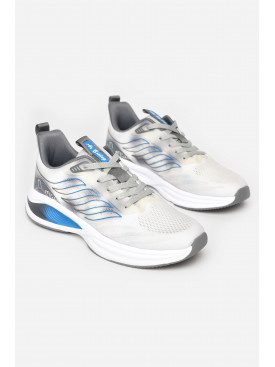 Кросівки чоловічі світло-сірого кольору на шнурівці 2849-4 211154C