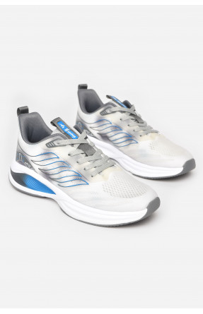 Кроссовки мужские светло-серого цвета на шнуровке 2849-4 211154C