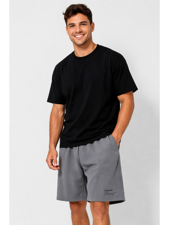 Шорты мужские однотонные серого цвета 21786 211155C