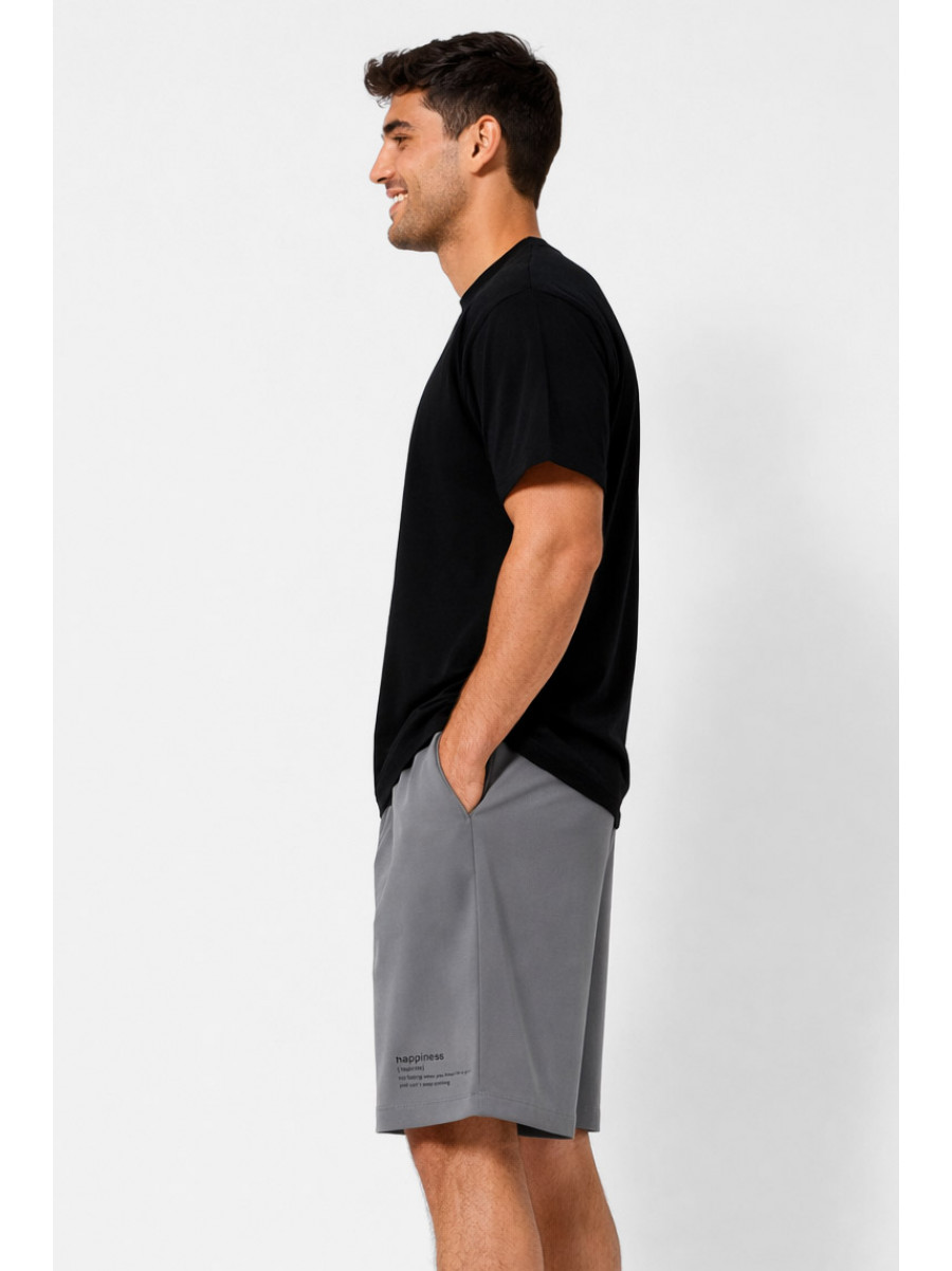 Шорты мужские однотонные серого цвета 21786 211155C
