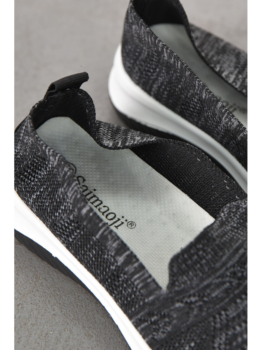 Мокасины женские черно-серого цвета н62-1 211157C