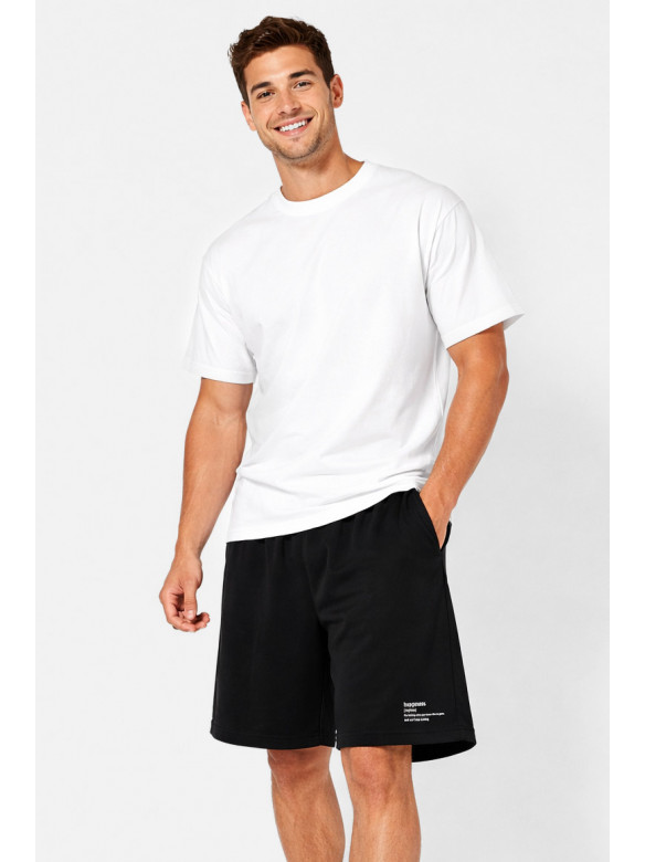 Шорты мужские однотонные черного цвета 21786 211158C