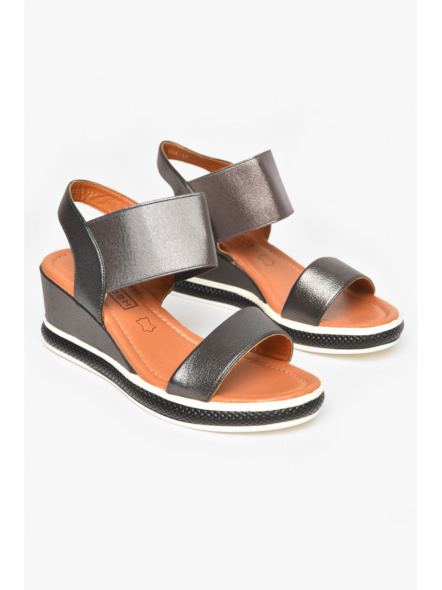 Босоножки женские серого цвета 995-L 211159C