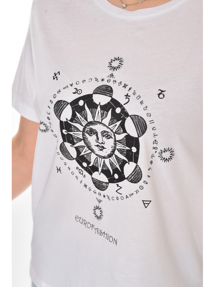 Футболка женская белого цвета с принтом 211162C