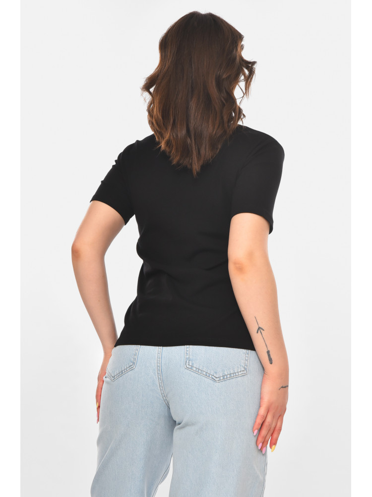 Футболка женская черного цвета с принтом 211163C