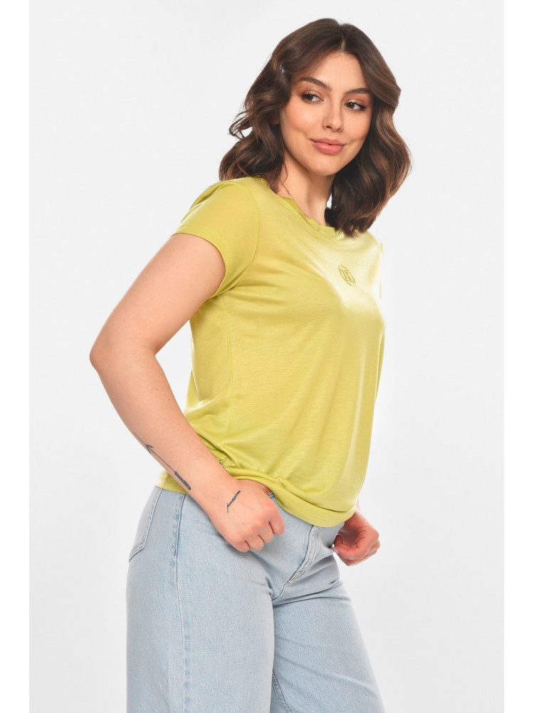 Футболка женская зеленого цвета с принтом 211164C