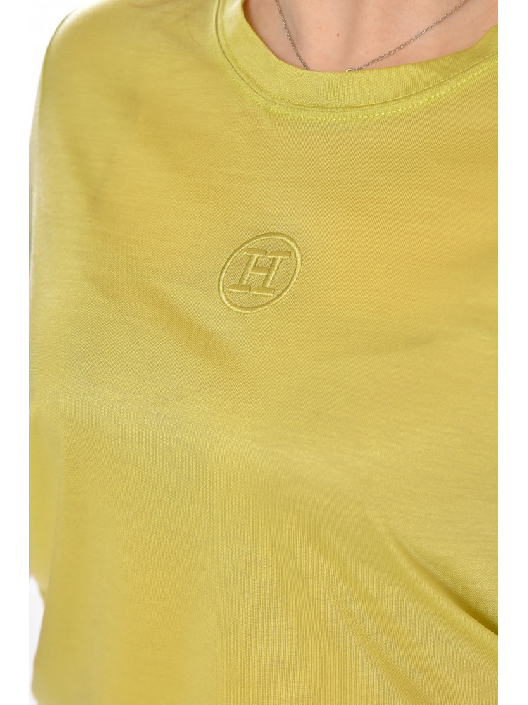 Футболка женская зеленого цвета с принтом 211164C