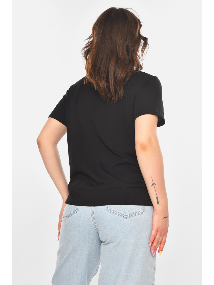 Футболка женская черного цвета с принтом 211168C
