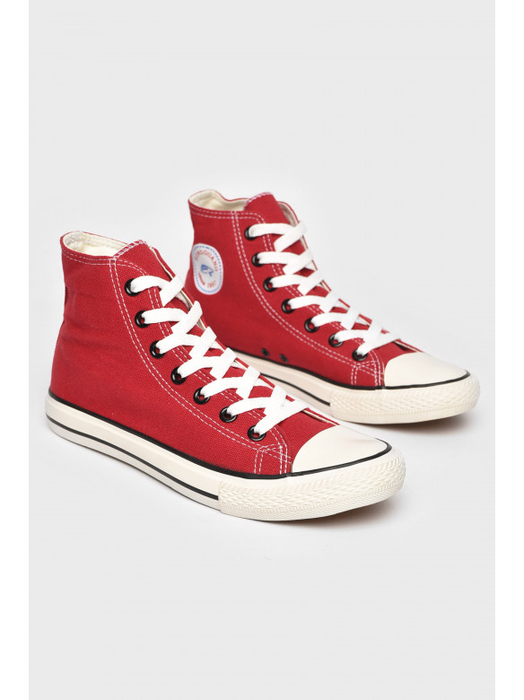 Кеды мужские красного цвета текстиль 8257 211172C