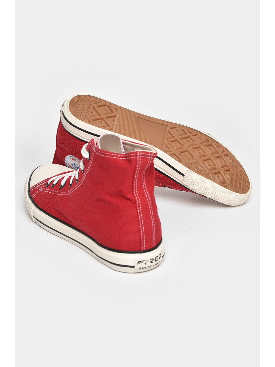 Кеды мужские красного цвета текстиль 8257 211172C