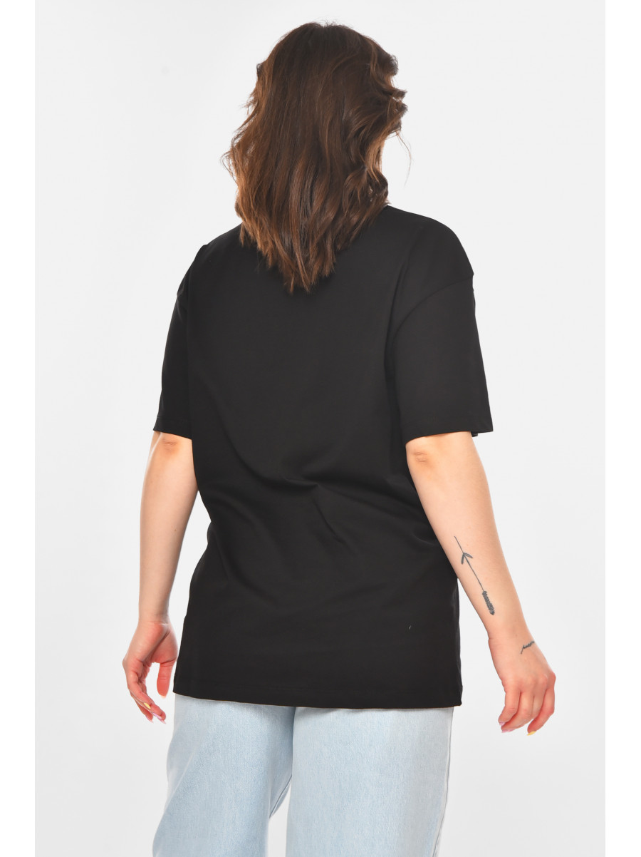 Футболка женская черного цвета 211174C