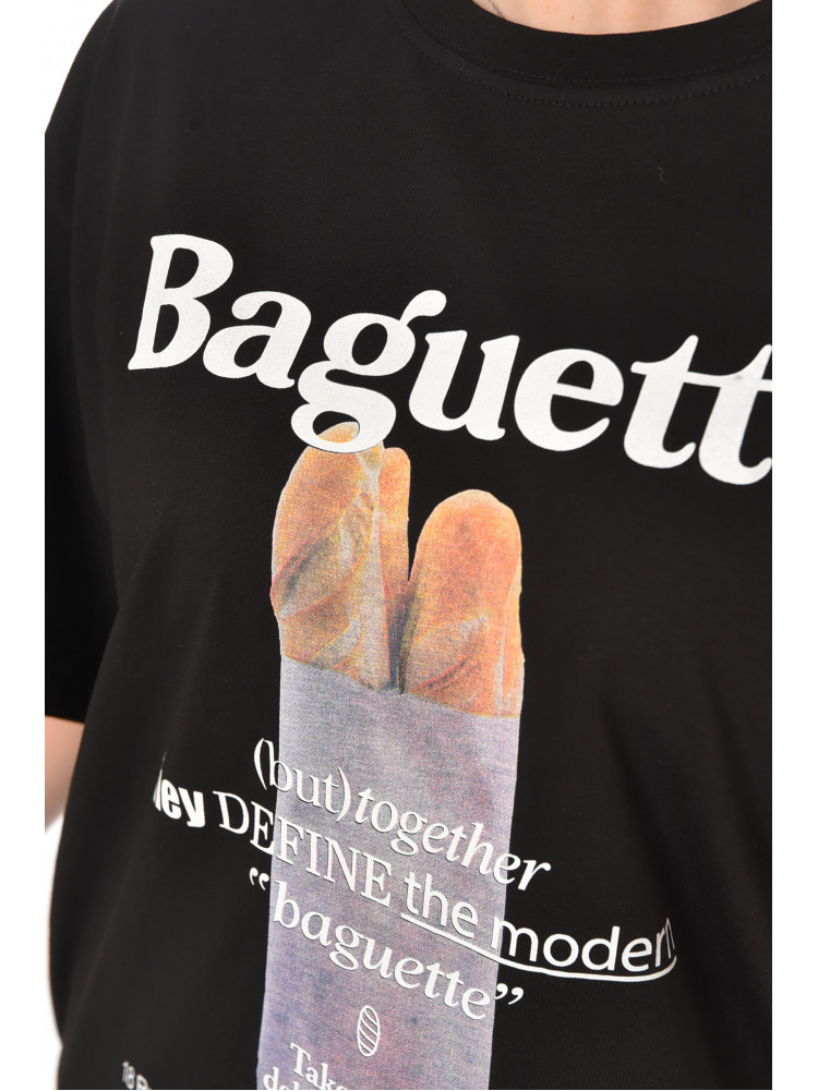 Футболка женская черного цвета 211174C