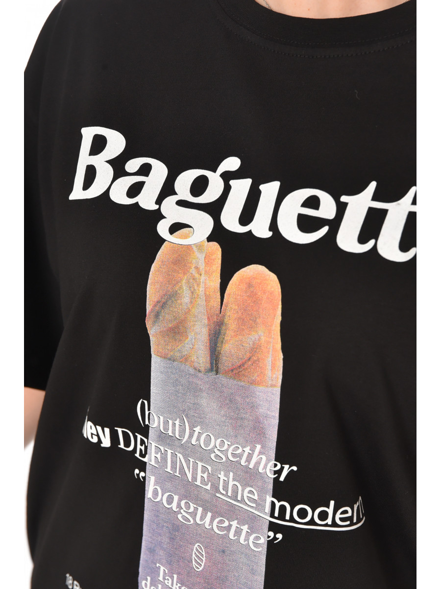 Футболка женская черного цвета 211174C