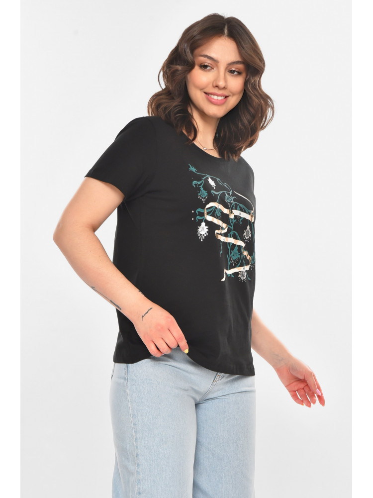 Футболка женская черного цвета 211175C