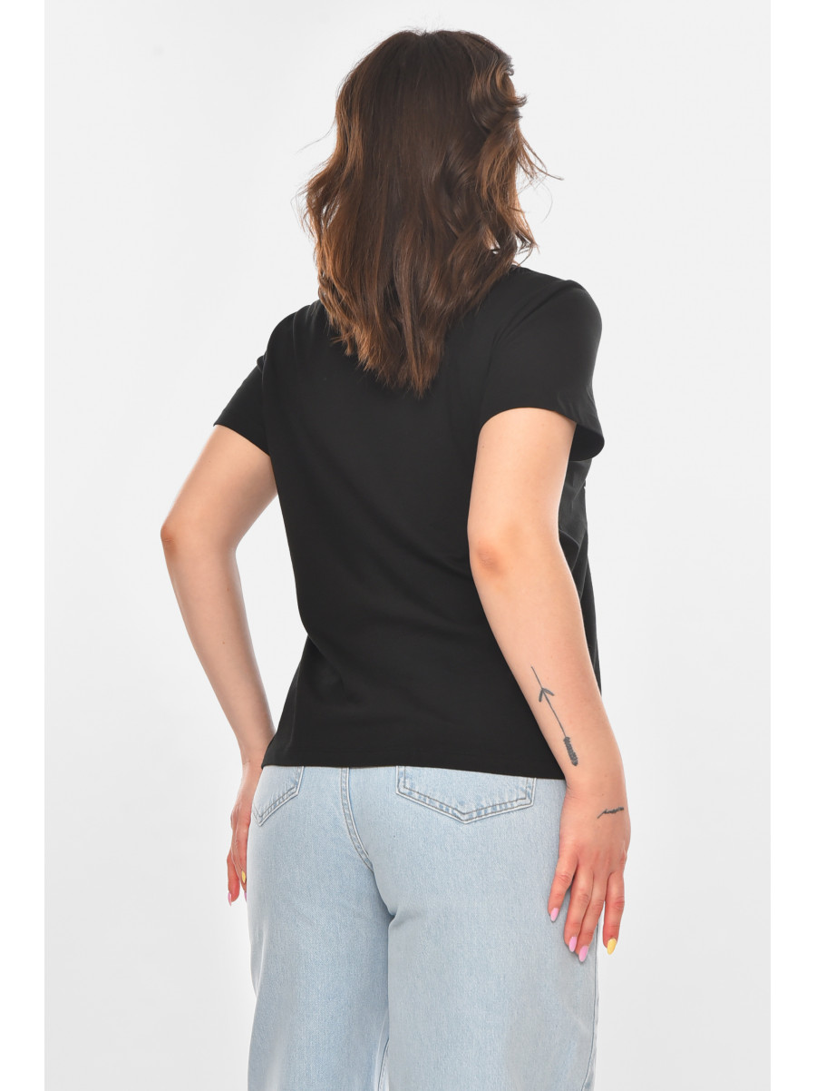 Футболка женская черного цвета 211175C