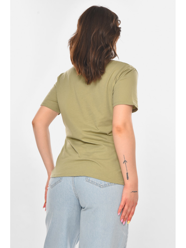 Футболка женская оливкового цвета 211179C
