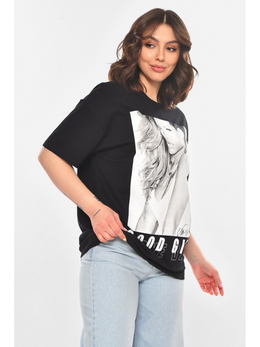 Футболка женская черного цвета 211181C