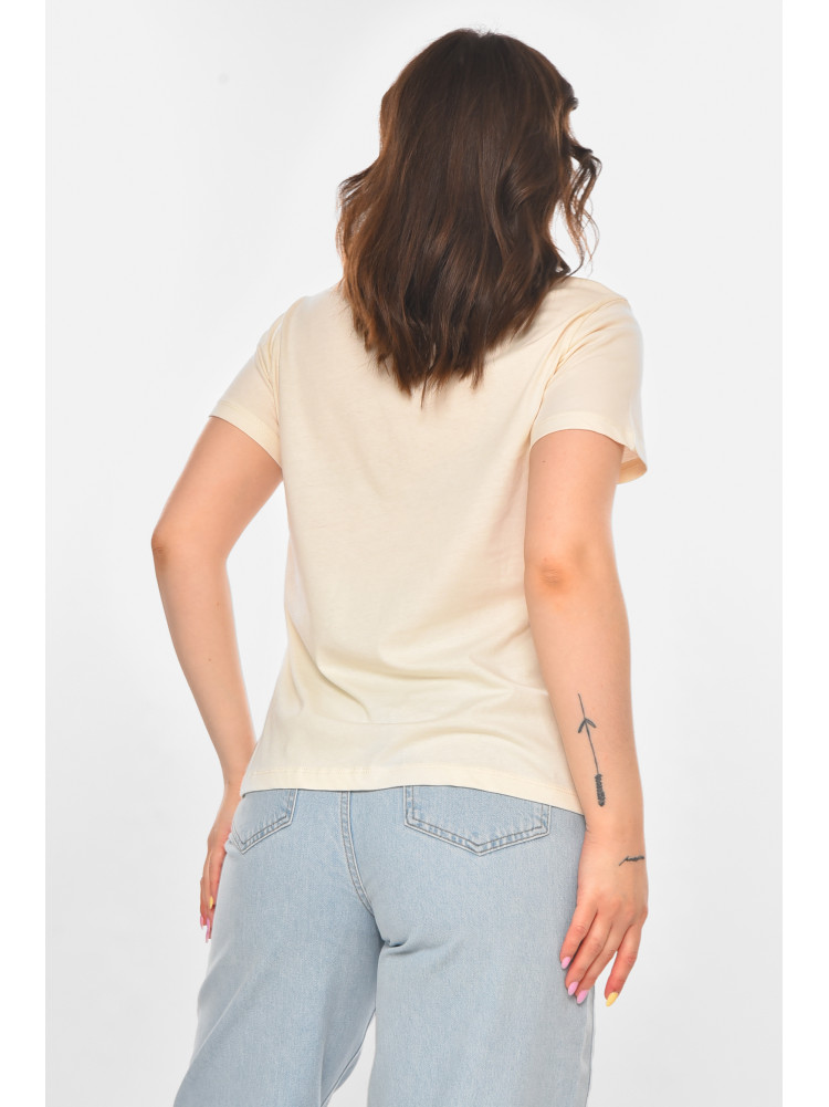 Футболка женская бежевого цвета 211186C