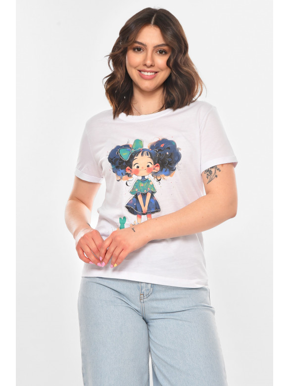Футболка женская белого цвета 211187C