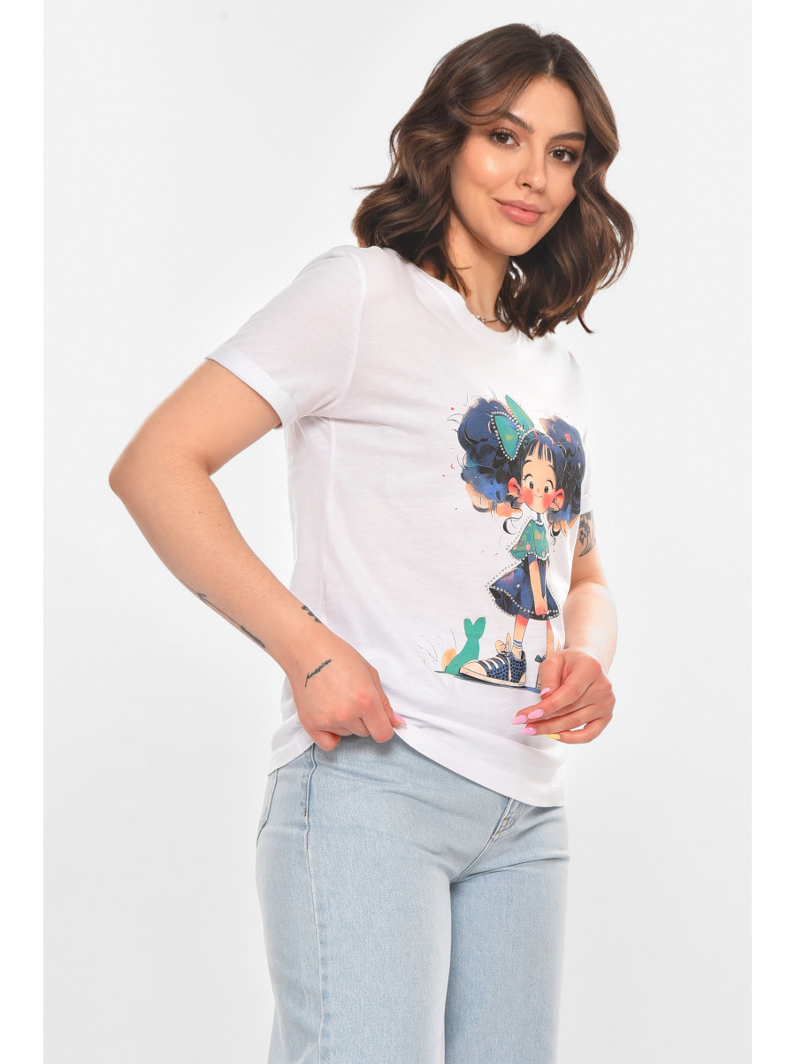 Футболка женская белого цвета 211187C