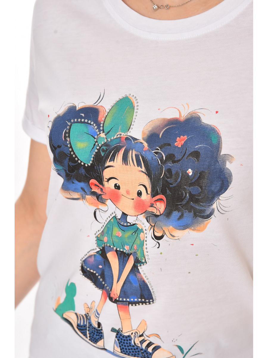 Футболка женская белого цвета 211187C