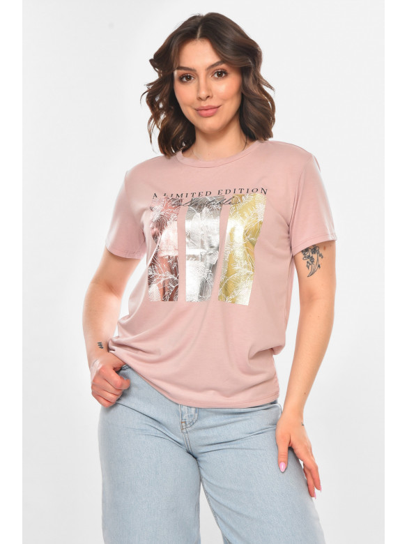 Футболка женская темно-розового цвета 211188C