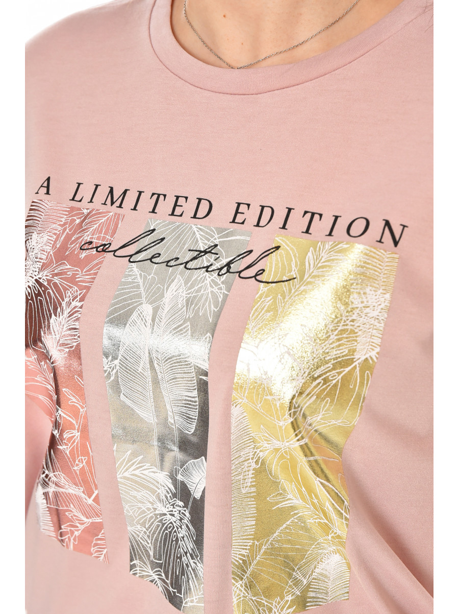 Футболка женская темно-розового цвета 211188C