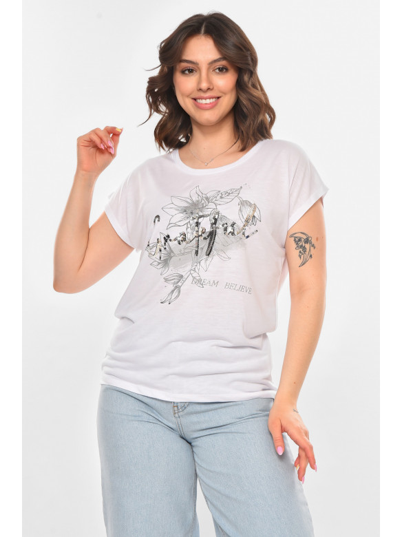 Футболка женская белого цвета 211189C