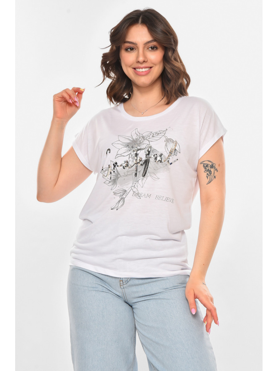 Футболка женская белого цвета 211189C