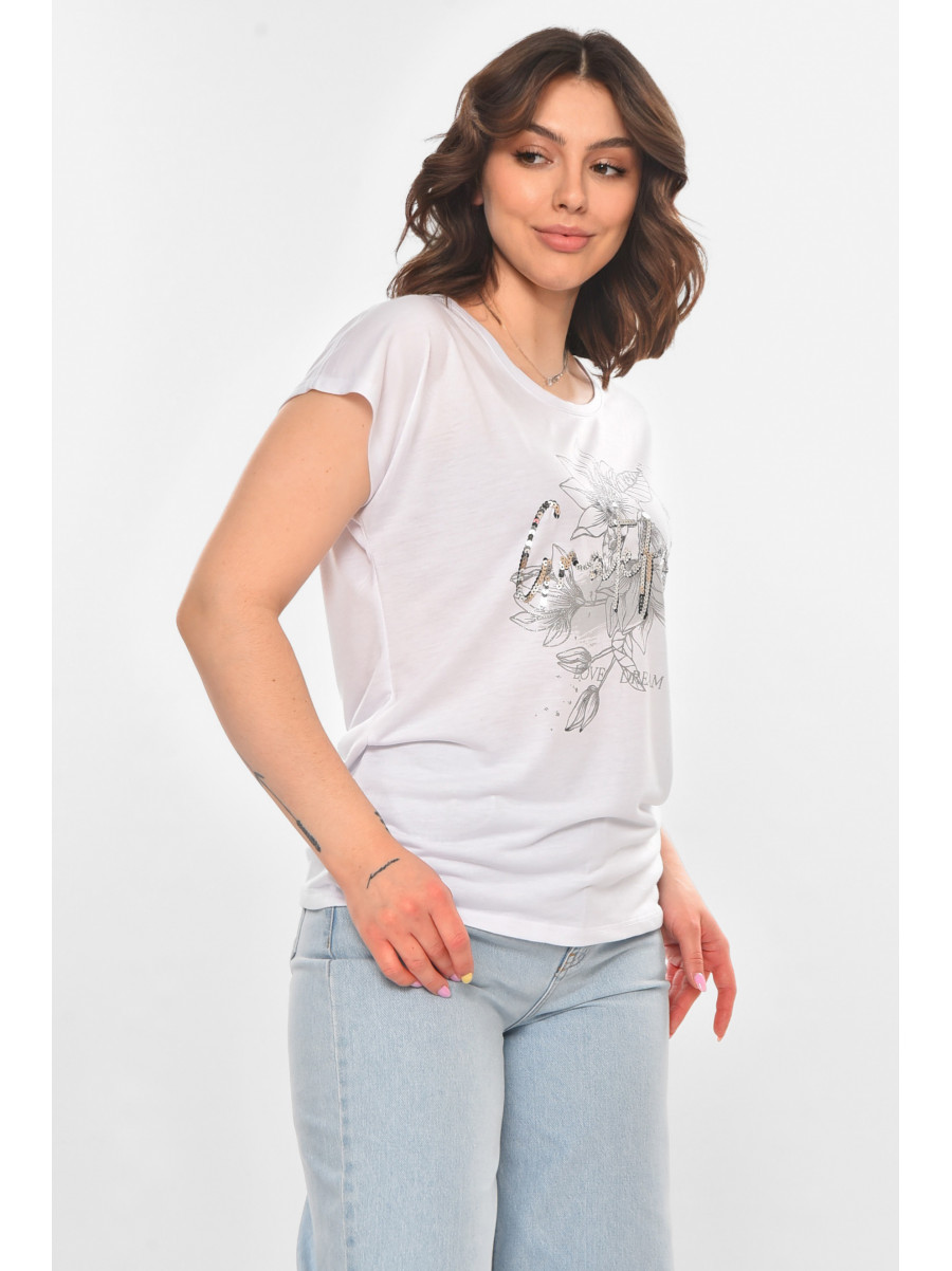 Футболка женская белого цвета 211189C