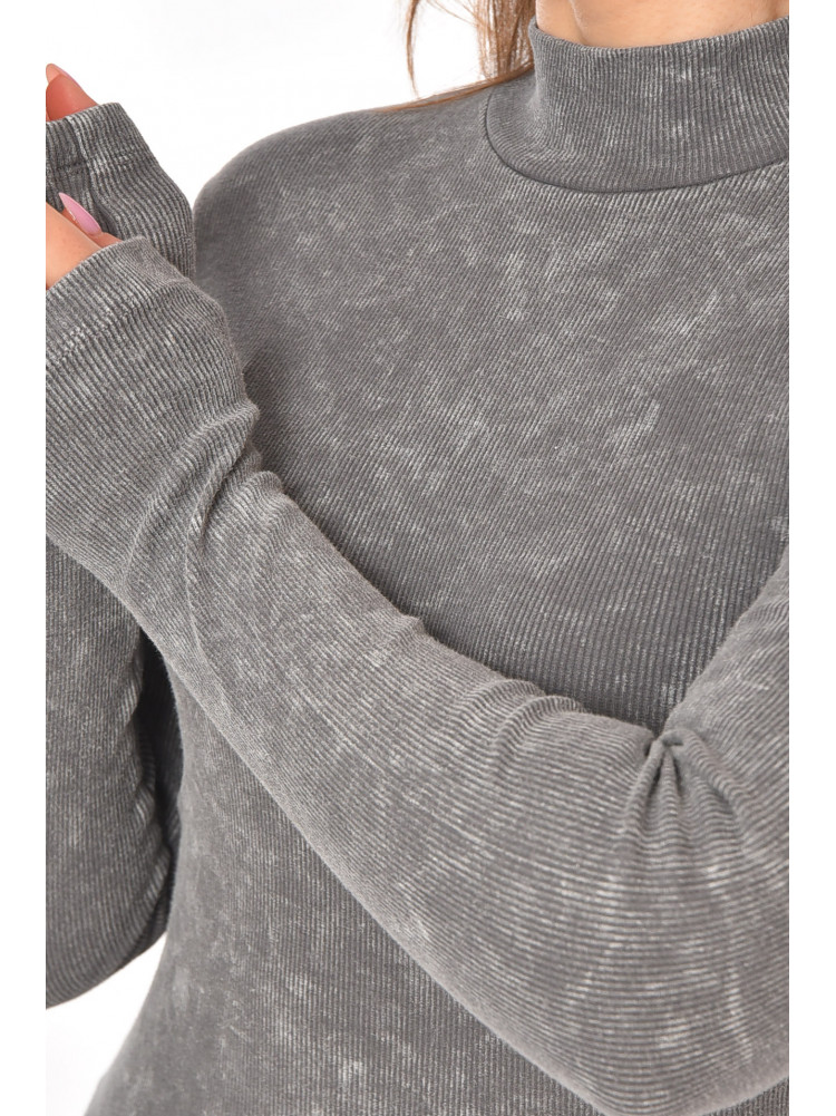 Платье женское однотонное удлиненное серого цвета 400236 211191C