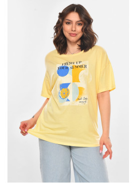 Футболка жіноча жовтого кольору 211193C