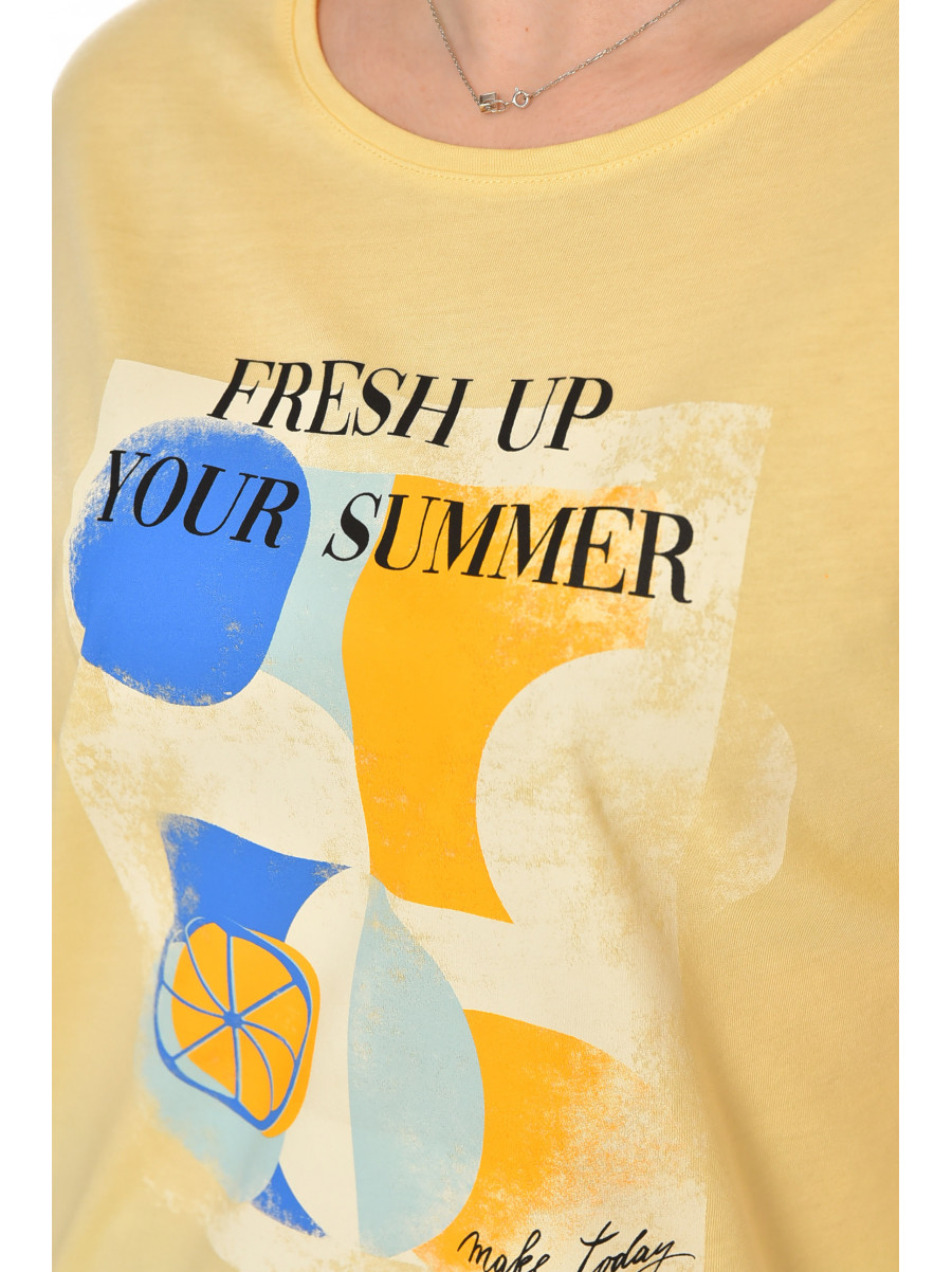 Футболка женская желтого цвета 211193C