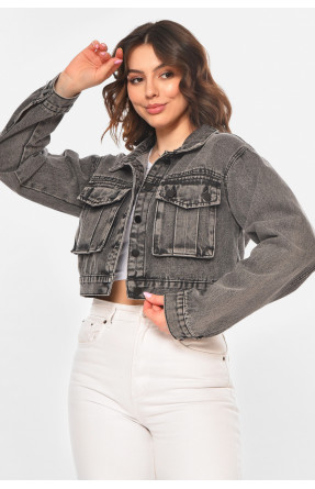 Куртка женская джинсовая серого цвета 6300-1 211194C