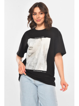 Футболка женская черного цвета 211202C